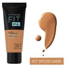 [MAY369] Maybelline Fit Me Matte & Poreless Fond de Teint Fluide 357 Spiced Sand 30ml