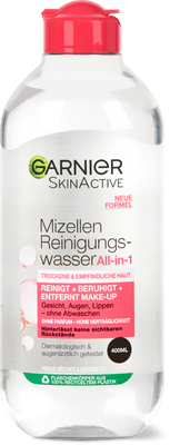 Garnier Skin Active Eau Micellaire Tout-En-1 Peaux Sèches Et Sensibles 400ml x 2 Lot de 2