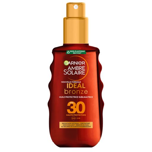 [GAR57] Garnier Ambre Solaire Ideal Bronze Huile Protectrice Sublimatrice au Beurre de Karité SPF 30 150ml