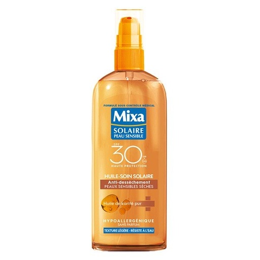 [MIX1] Mixa Solaire Peau Sensible Huile-Soin Solaire SPF 30 Anti Déssèchement Au Beurre De Karité 150ml