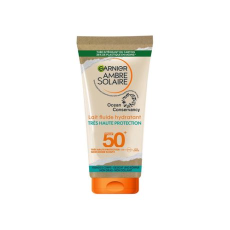 [GAR62] Garnier Ambre Solaire Lait Fluide Hydratant SPF 50 Visage Et Corps Fini Non Gras 175ml