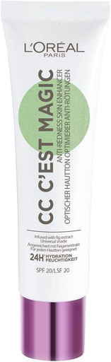 [LOR467] L'Oréal CC C'est Magique CC Crème SPF 20 Anti Rougeurs Clair à Moyen 30ml