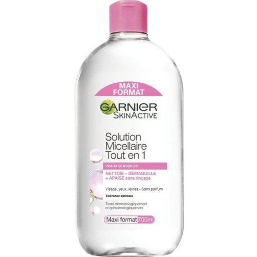 [GAR89] Garnier Skin Active Solution Micellaire Tout En 1 Visage Yeux Et Lèvres Maxi Format 700ml