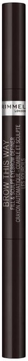 [RIM48] Rimmel Brow This Way Fill & Sculpt Crayon à Sourcils 004 Soft Black