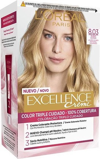 [LOR482] L'Oréal Excellence Crème Coloration Cheveux 8.03 Blond Beige 