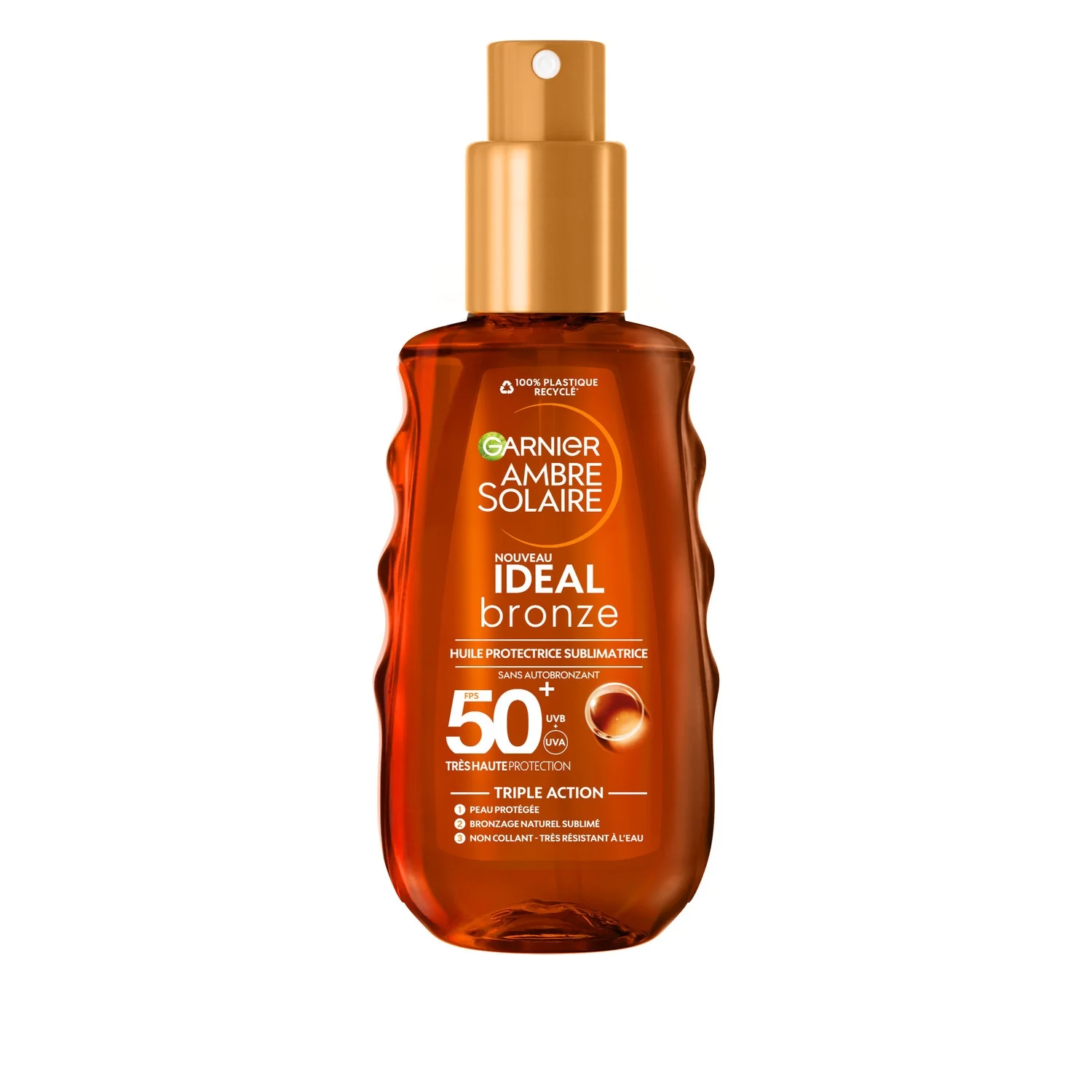 [GAR91] Garnier Ambre Solaire Ideal Bronze Huile Protectrice Sublimatrice Sans Autobronzant FPS 50 150ml